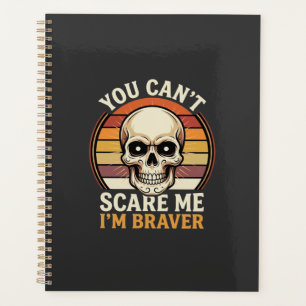 Tapferer Halloween-Totenkopf Retro-Horror-Design_1 Planer
