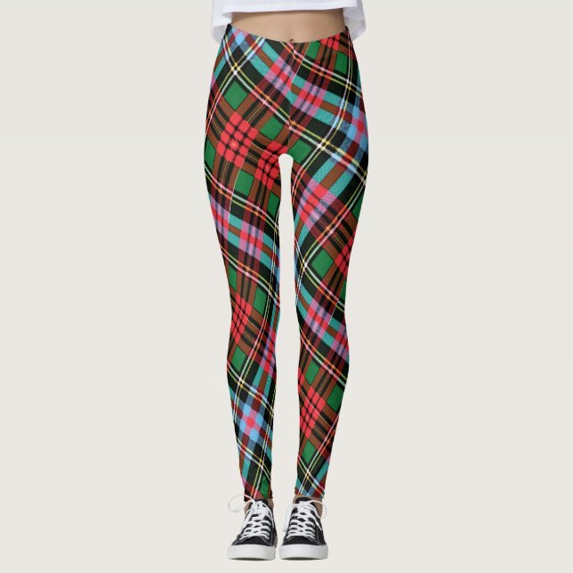 Tapferer HerzTartan Leggings (Vorderseite)