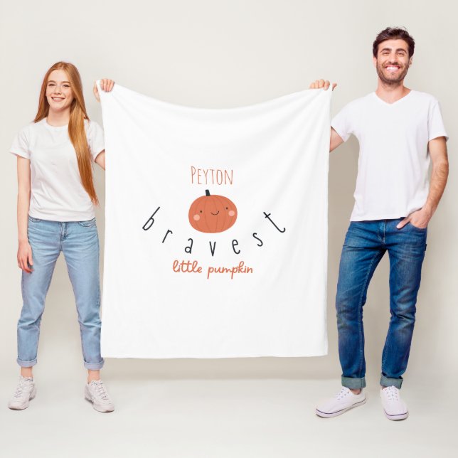 tapferer kleiner Kürbis Custom Fleece Blanket (Beispiel)