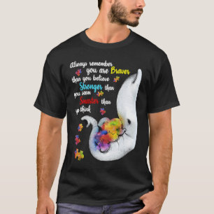 Tapferer Stärker Klüger Autismus-Bewusstsein Puzzl T-Shirt