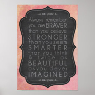 Tapferere stärkere intelligentere und schöne poster