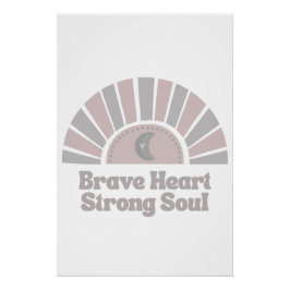 Tapferes Herz Starke Seele Boho Inspirierend Poster