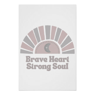 Tapferes Herz Starke Seele Boho Inspirierend Poster