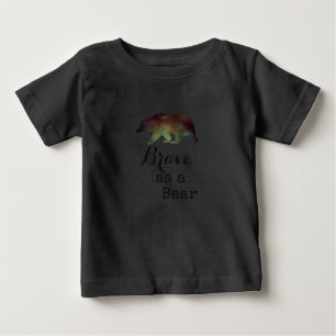 Tapferkeit als Bärenfarben-Typografie Baby T-shirt