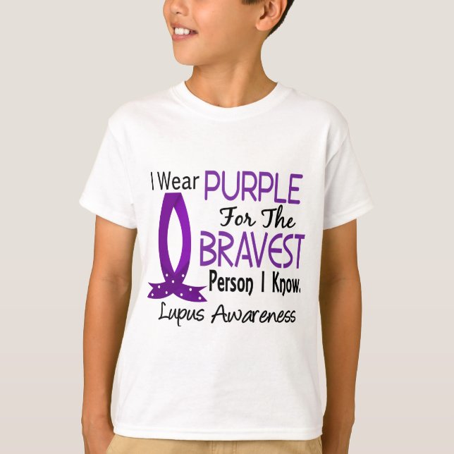 Tapferste Person kenne ich Lupus T-Shirt (Vorderseite)