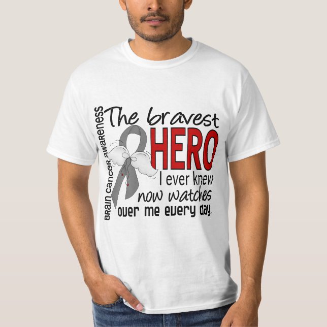 Tapferster Held kannte ich überhaupt Hirntumor T-Shirt (Vorderseite)