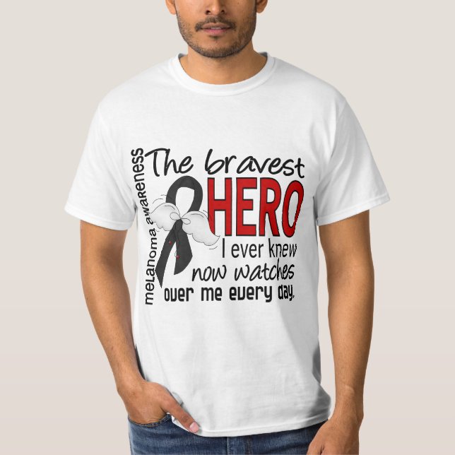 Tapferster Held kannte ich überhaupt Melanomen T-Shirt (Vorderseite)