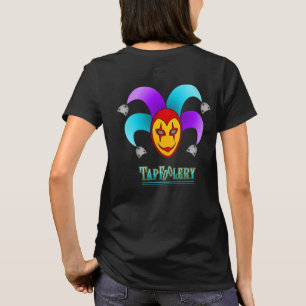 TapFoolery T - Shirt - Aqua auf schwarzen Linien