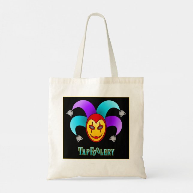 TapFoolery-Tasche - Aqua auf Blackbox Tragetasche (Rückseite)
