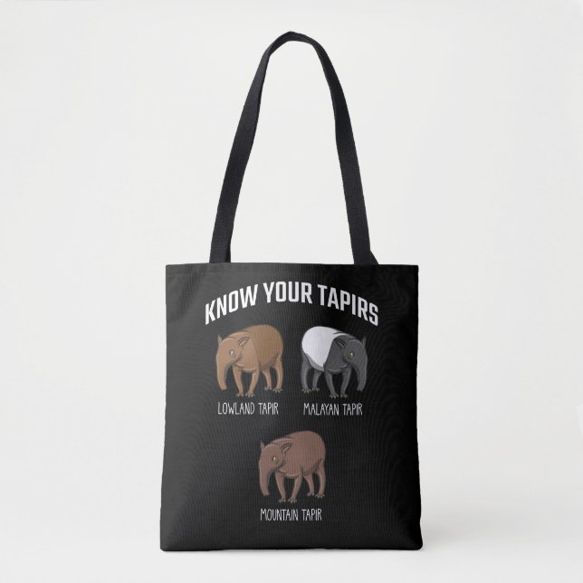 Tapir Animal Bildung Malayan Lowlan Mountain Tasche (Vorderseite)