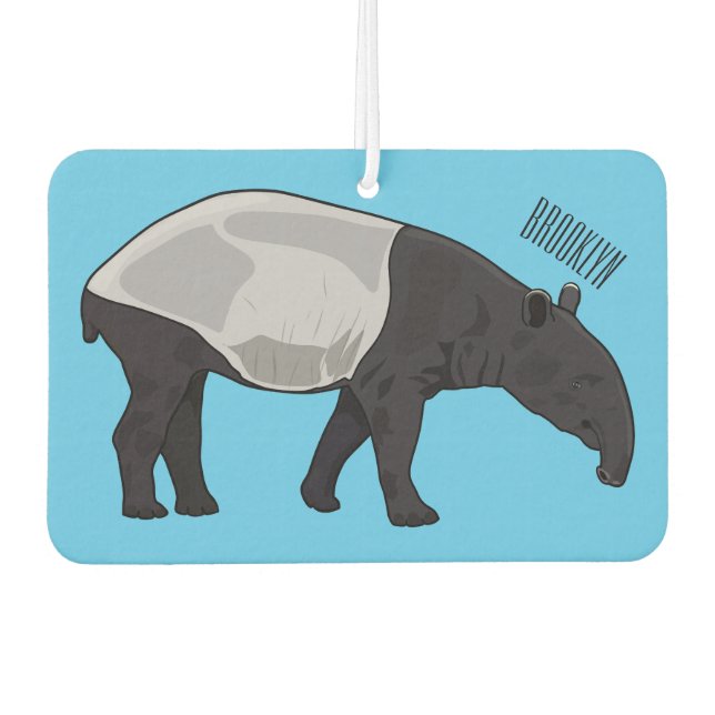 Tapir-Cartoon-Abbildung Autolufterfrischer (Vorderseite)