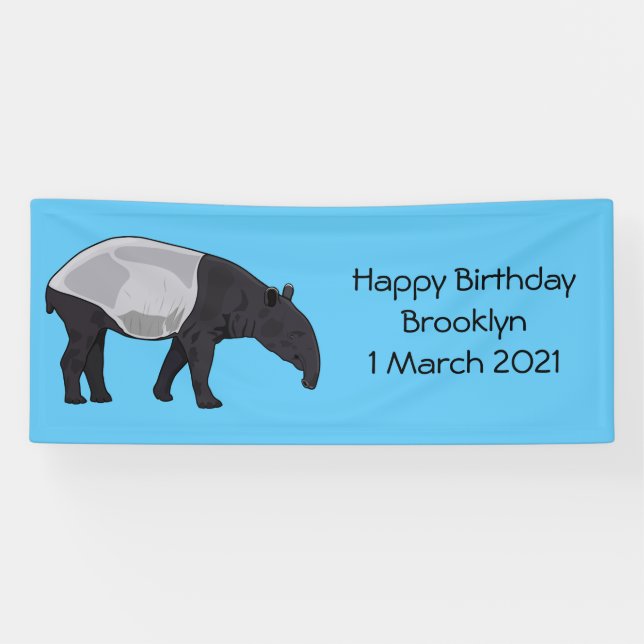 Tapir-Cartoon-Abbildung Banner (Horizontal)