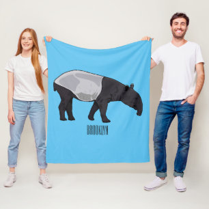 Tapir-Cartoon-Abbildung Fleecedecke