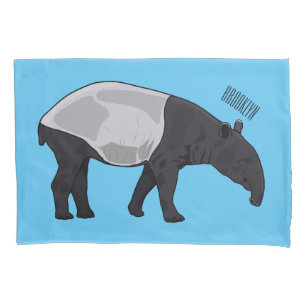 Tapir-Cartoon-Abbildung Kissenbezug