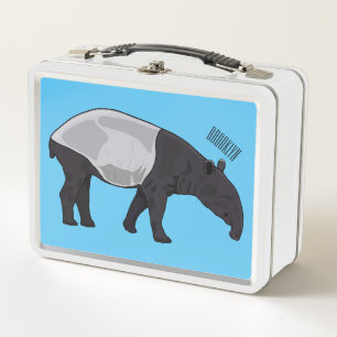 Tapir-Cartoon-Abbildung Metall Brotdose