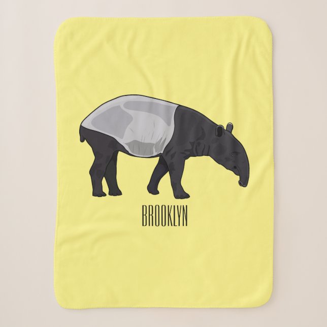 Tapir-Cartoon-Abbildung Sherpadecke (Vorderseite)