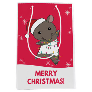 Tapir Christmas Tapire Winter Animals Medium Gesch Mittlere Geschenktüte