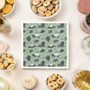 Tapir Family Dinner in Green Serviette