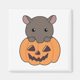 Tapir in Pumpkin Niedlich Tapire Happy Halloween Magnet