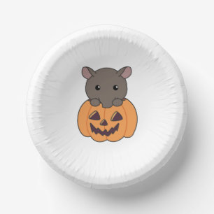 Tapir in Pumpkin Niedlich Tapire Happy Halloween Pappteller