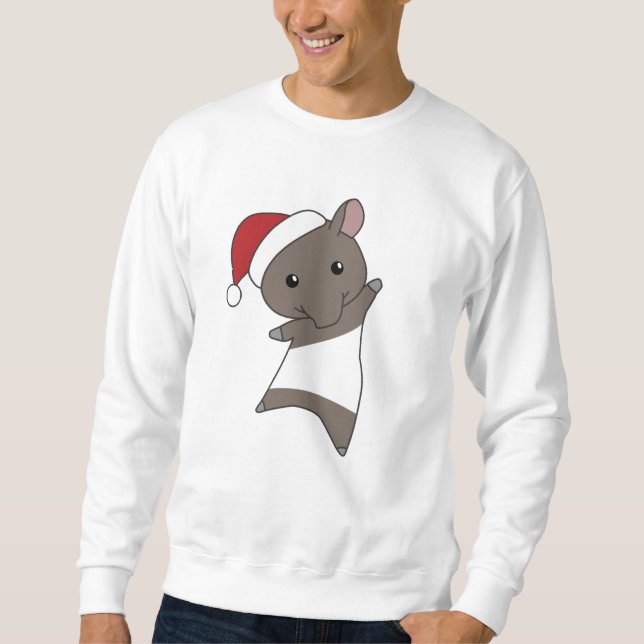 Tapir Weihnachtsbänder Wintertiere Sweatshirt (Vorderseite)