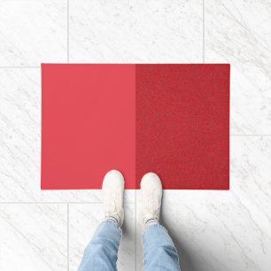 Tapis à double finition rouge tomate personnalisé