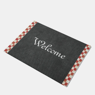 Tapis bienvenu de plancher de cru