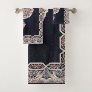 Tapis bleu antique Turc Tapis