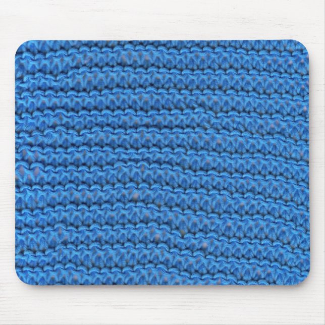 tapis bleu de souris de tricot (Devant)