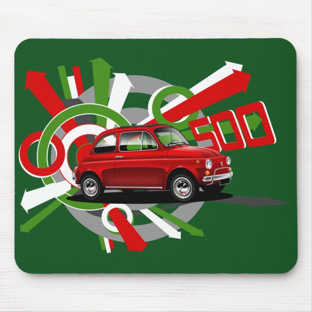 Tapis classique de souris de Fiat 500 (Devant)
