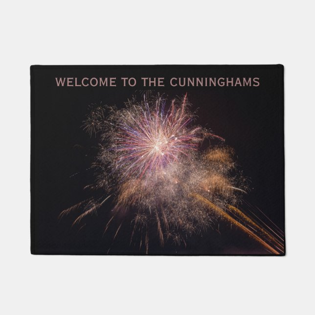 Tapis d'accueil personnalisé Fireworks (Devant)