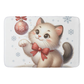 TAPIS DE BAIN クリスマスと猫