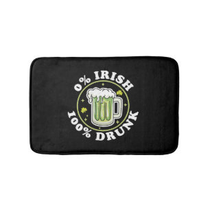 Tapis De Bain 0 Irlandais 100 Drunk Green Beer Funny St Patrick 
