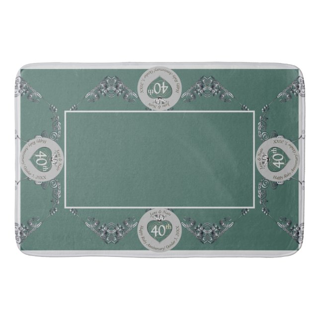 Tapis De Bain 10e/11e, 20e, 25e, 70e anniversaire de Mariage (Devant)