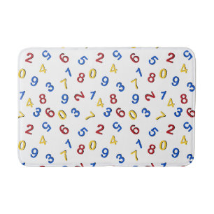 Tapis De Bain 123 chiffres Rouge Jaune Bleu