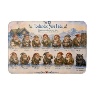 Tapis De Bain 13 lutins islandais de Noël en Islande
