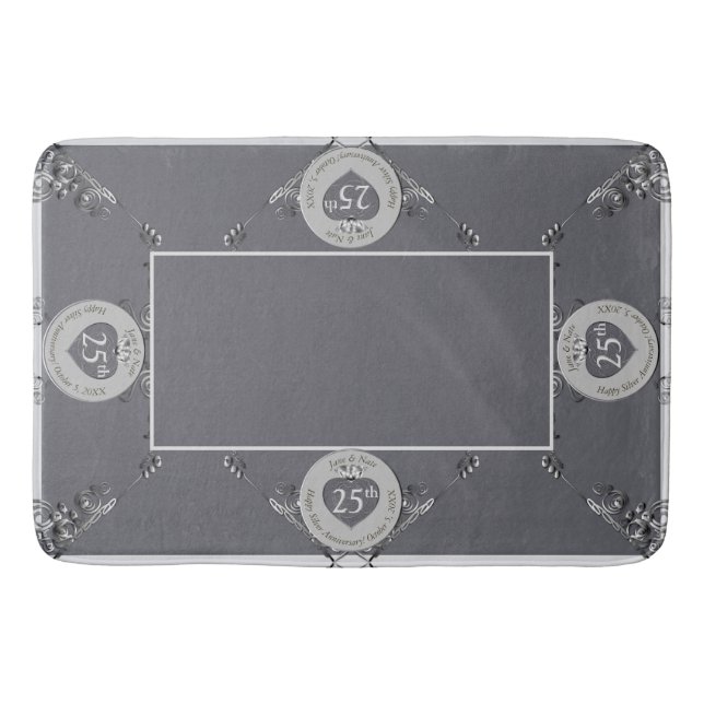 Tapis De Bain 25e anniversaire/tout Mariage Mat de bain (Devant)