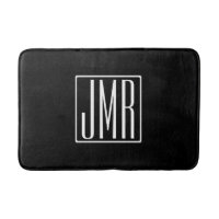 3 Initiales Monogramme | Noir et blanc (ou couleur