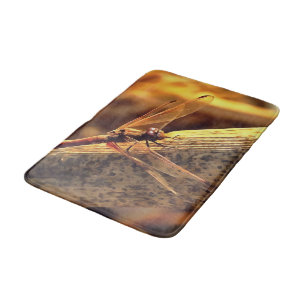 Tapis De Bain 534424932Elegant Red Darter Dragonfly Insect Art
