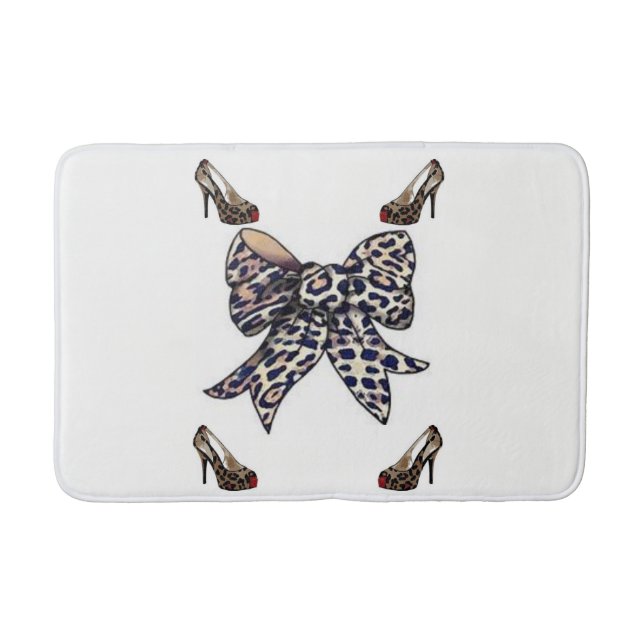 tapis de bain à chaussures léopard (Devant)