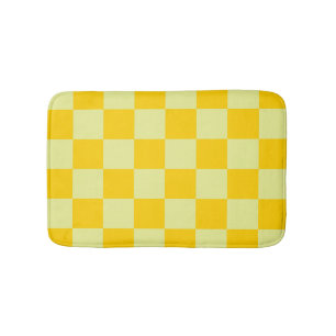 Tapis De Bain À damiers jaune En vichy Motif