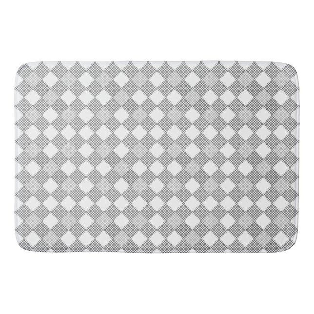 Tapis De Bain à damiers motif de patchs 01 w (Devant)