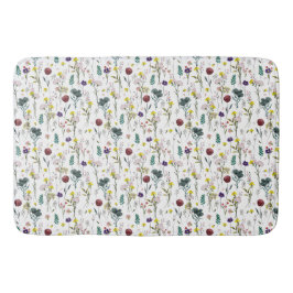 Tapis de bain à fleurs sauvages vibrant