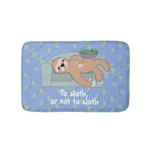 Tapis De Bain À la paresse ou pas à la paresse dormant avec le
