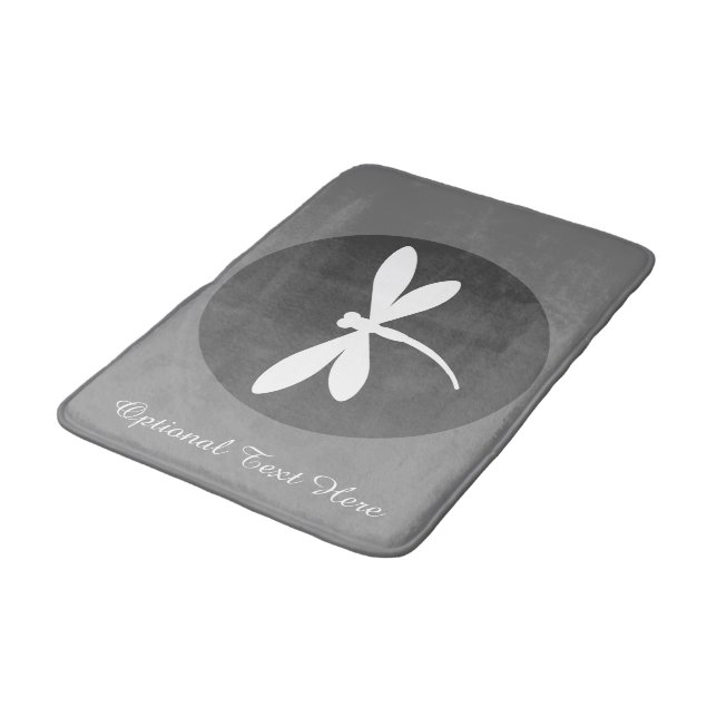 Tapis de bain à libellules de couleur personnalisa (Angle)
