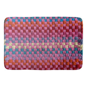 Tapis de bain à motif de dessous de plat rétro