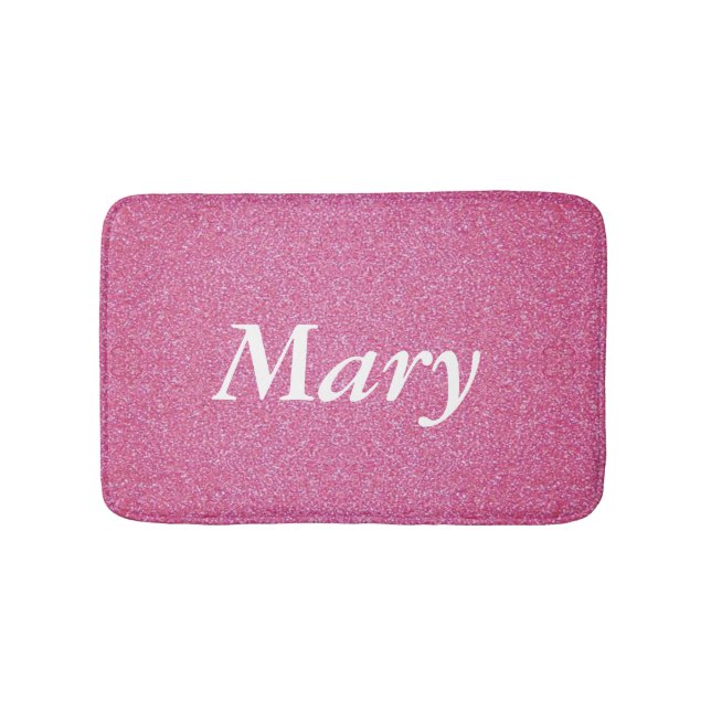 Tapis de bain à Parties scintillant rose personnal (Devant)