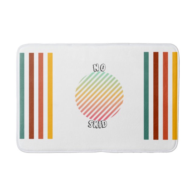 Tapis de bain à rayures vives (Devant)