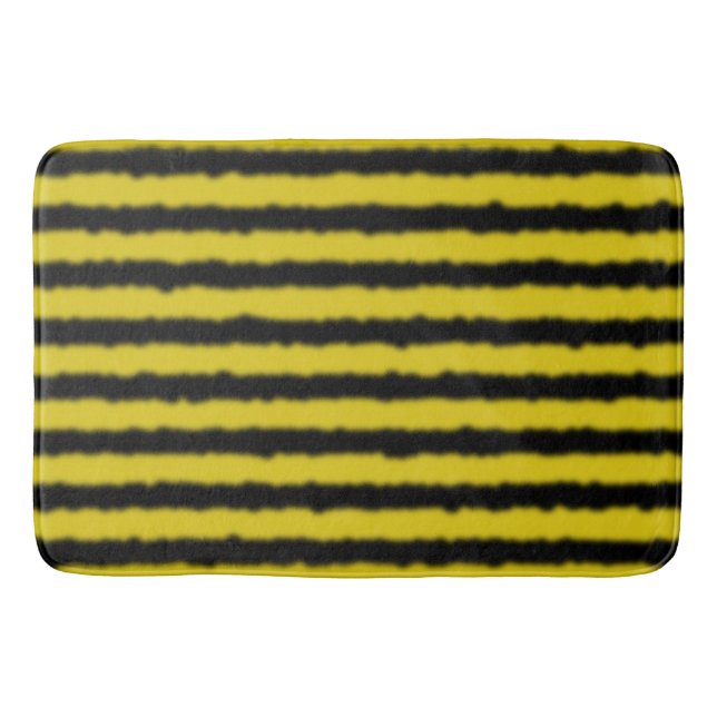 Tapis De Bain Abeille noire et jaune inspirée (Devant)