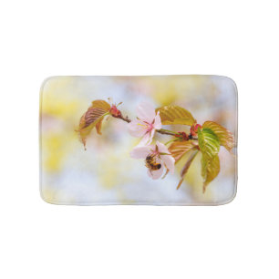 Tapis De Bain Abeille sur une fleur de cerisier